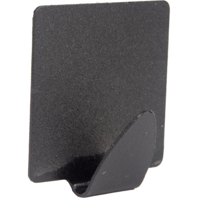 Αυτοκόλλητα άγκιστρα  σετ 6 Υ2x3,5x3,5εκ, μαύρο