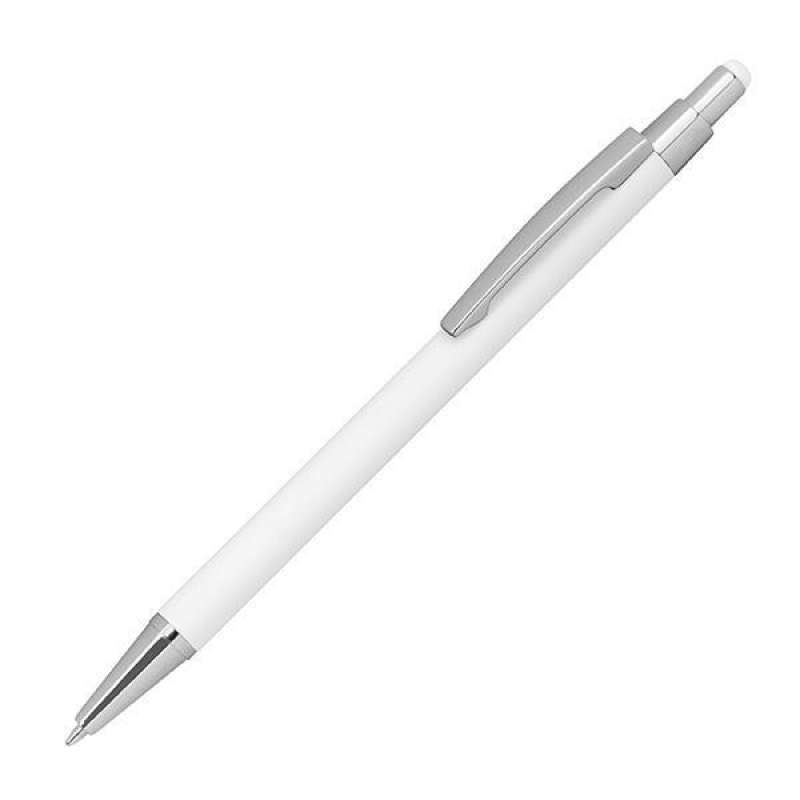 Στυλό - touch pen μεταλλικό με λαστιχένια επίστρωση άσπρο Υ14,5xØ0,8εκ. Στυλό - touch pen μεταλλικό με λαστιχένια επίστρωση άσπρο Υ14,5xØ0,8εκ.
