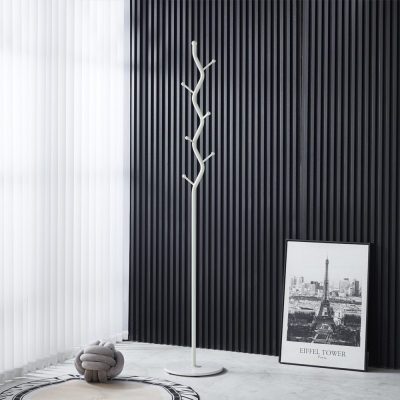 Καλόγερος μεταλλικός Nextdeco λευκός βάση μαρμάρινη Y176εκØ30εκ.