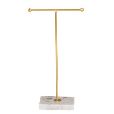 Θήκη οργάνωσης κοσμημάτων «Τ» χρυσή 12x5xΥ23εκ.