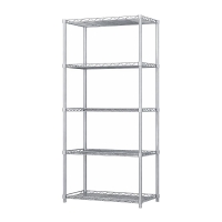 Ραφιέρα inox Nextdeco 5 επίπεδα ρυθμιζόμενη ασήμι Υ150×55×30εκ.