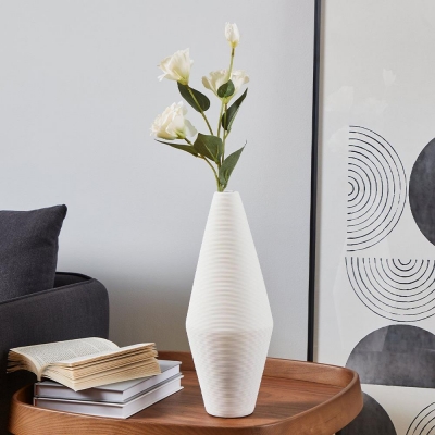 Βάζο κεραμικό λευκό Υ36,5x∅14,5εκ. Βάζο κεραμικό λευκό Υ36,5x∅14,5εκ.