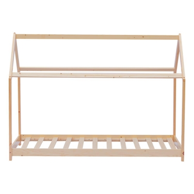 Κρεβάτι σπιτάκι μονό Nextdeco σε φυσικό χρώμα (για στρώμα 90x190εκ.) Υ141,5x195x98εκ