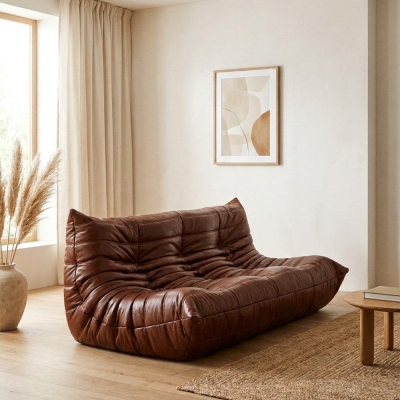 Καναπές τριθέσιος Nextdeco Togo eco leather καφέ Υ70x174x102εκ. Καναπές τριθέσιος Nextdeco Togo eco leather καφέ Υ70x174x102εκ.
