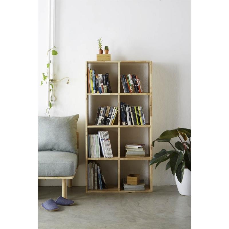 Ραφιέρα Nextdeco Natural μασίφ ξύλο Υ145×73,4×30εκ.