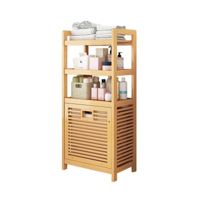 Ράφι με καλάθι απλύτων Nextdeco ξύλινο μπαμπού Υ119x40x30εκ.