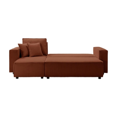 Καναπές - διπλό κρεβάτι Nextdeco γωνιακός με αποθηκευτικό χώρο κεραμιδί Υ82×240×92-142εκ Καναπές - διπλό κρεβάτι Nextdeco γωνιακός με αποθηκευτικό χώρο κεραμιδί Υ82×240×92-142εκ