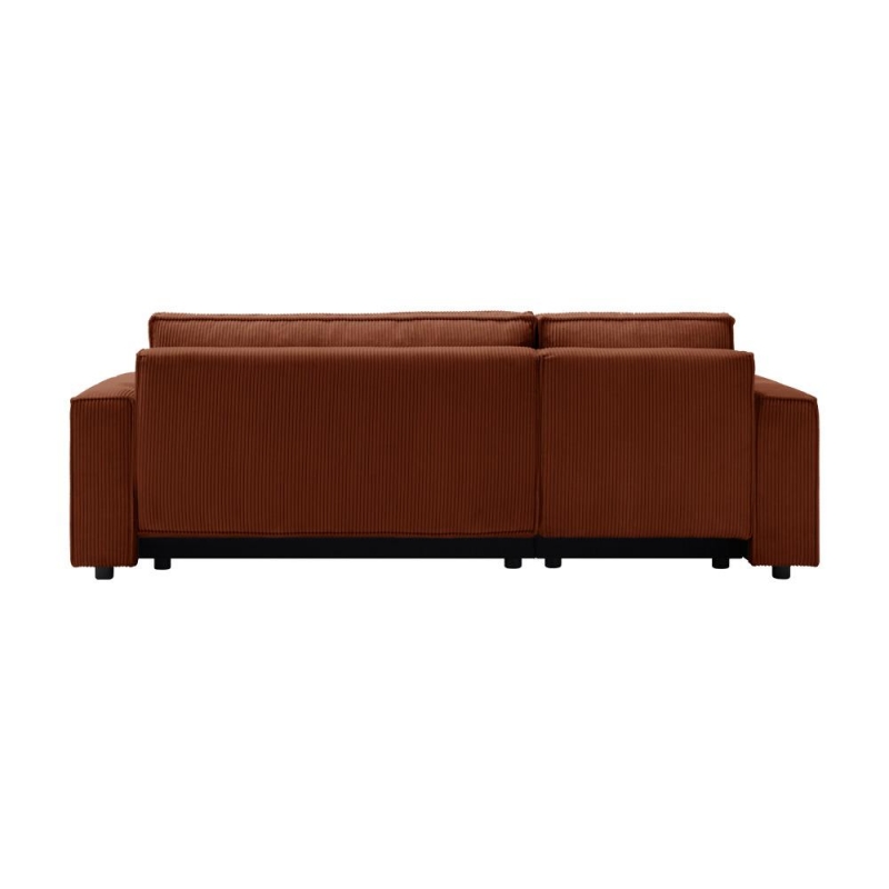 Καναπές - διπλό κρεβάτι Nextdeco γωνιακός με αποθηκευτικό χώρο κεραμιδί Υ82×240×92-142εκ Καναπές - διπλό κρεβάτι Nextdeco γωνιακός με αποθηκευτικό χώρο κεραμιδί Υ82×240×92-142εκ