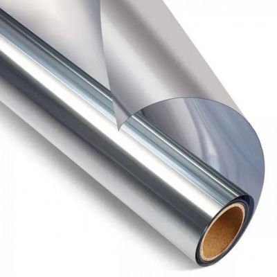 Αυτοκόλλητη μεμβράνη τζαμιού ασημί σε ρολό 100x200εκ. Αυτοκόλλητη μεμβράνη τζαμιού ασημί σε ρολό 100x200εκ.