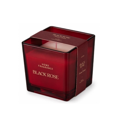 Αρωματικό κερί σε γυάλινο δοχείο Black Rose 8x8εκ.