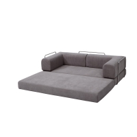 Compressed Nextdeco καναπές-κρεβάτι σκούρο γκρι 200x100x75εκ.
