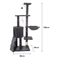 Γατόδεντρο - Ονυχοδρόμιο με πολλαπλά επίπεδα MDF Υ138×48×34εκ.