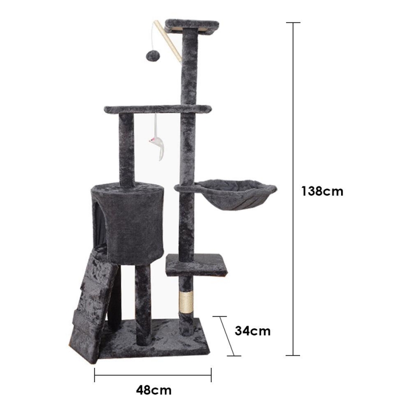Γατόδεντρο - Ονυχοδρόμιο με πολλαπλά επίπεδα MDF Υ138×48×34εκ.