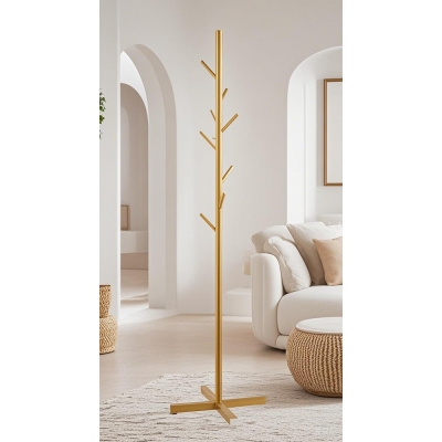 Καλόγερος μεταλλικός Nextdeco χρυσός 170εκØ37εκ.