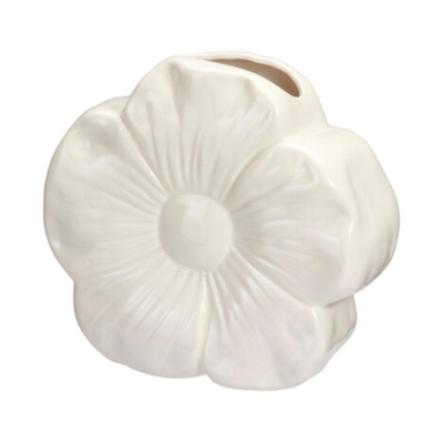 Βάζο λουλούδι πορσελάνινο λευκό 22×7,5×19,2εκ.