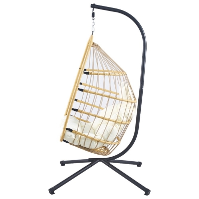 Κρεμαστή κούνια Nextdeco Wanda rattan με λευκά μαξιλάρια Υ110x85x62εκ. Κρεμαστή κούνια Nextdeco Wanda rattan με λευκά μαξιλάρια Υ110x85x62εκ.