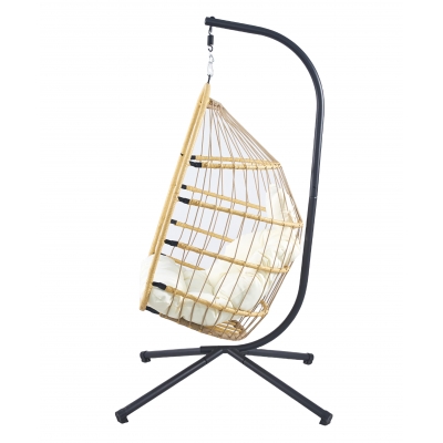 Κρεμαστή κούνια Nextdeco Wanda rattan με λευκά μαξιλάρια Υ110x85x62εκ. Κρεμαστή κούνια Nextdeco Wanda rattan με λευκά μαξιλάρια Υ110x85x62εκ.