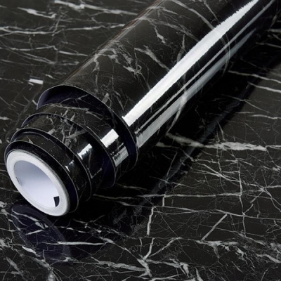 Αυτοκόλλητο διακοσμητικό ρολό με όψη μαύρο μάρμαρο 60x100εκ. Αυτοκόλλητο διακοσμητικό ρολό με όψη μαύρο μάρμαρο 60x100εκ.