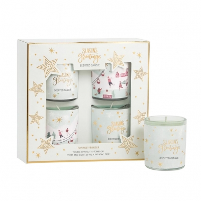 Αρωματικό κερί σετ 4 γυάλινα Forest Breeze 4,5×5,2εκ. Αρωματικό κερί σετ 4 γυάλινα Forest Breeze 4,5×5,2εκ.