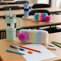 Θερμός ποτήρι 1200ml πράσινο ανοξείδωτο με καλαμάκι