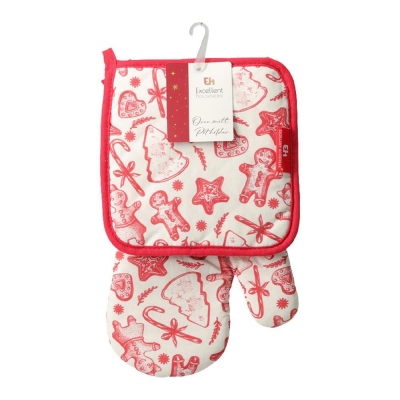 Γάντι - πιάστρα χριστουγεννιάτικα βαμβακερά κόκκινα Γάντι - πιάστρα χριστουγεννιάτικα βαμβακερά κόκκινα