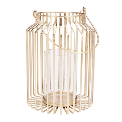 Φανάρι διακοσμητικό χρυσό Υ29x20εκ. Φανάρι διακοσμητικό χρυσό Υ29x20εκ.