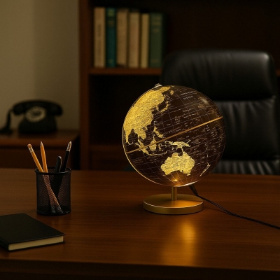 Υδρόγειος σφαίρα διακοσμητική LED 26×23×Υ31εκ