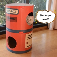 Ονυχοδρόμιο - σπιτάκι γάτας δύο επιπέδων Υ55×40×40εκ. Ονυχοδρόμιο - σπιτάκι γάτας δύο επιπέδων Υ55×40×40εκ.