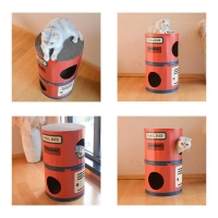 Ονυχοδρόμιο - σπιτάκι γάτας δύο επιπέδων Υ55×40×40εκ. Ονυχοδρόμιο - σπιτάκι γάτας δύο επιπέδων Υ55×40×40εκ.