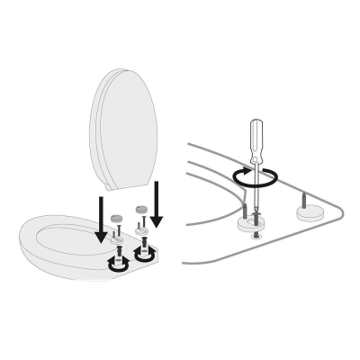 Κάλυμμα λεκάνης με απαλό κλείσιμο Υ0,5x44,6x36εκ. λευκό Κάλυμμα λεκάνης με απαλό κλείσιμο Υ0,5x44,6x36εκ. λευκό