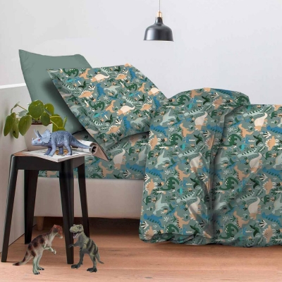 Σετ παιδικά σεντόνια μονά dinosaurs από 100% βαμβάκι 170x260εκ. Σετ παιδικά σεντόνια μονά dinosaurs από 100% βαμβάκι 170x260εκ.