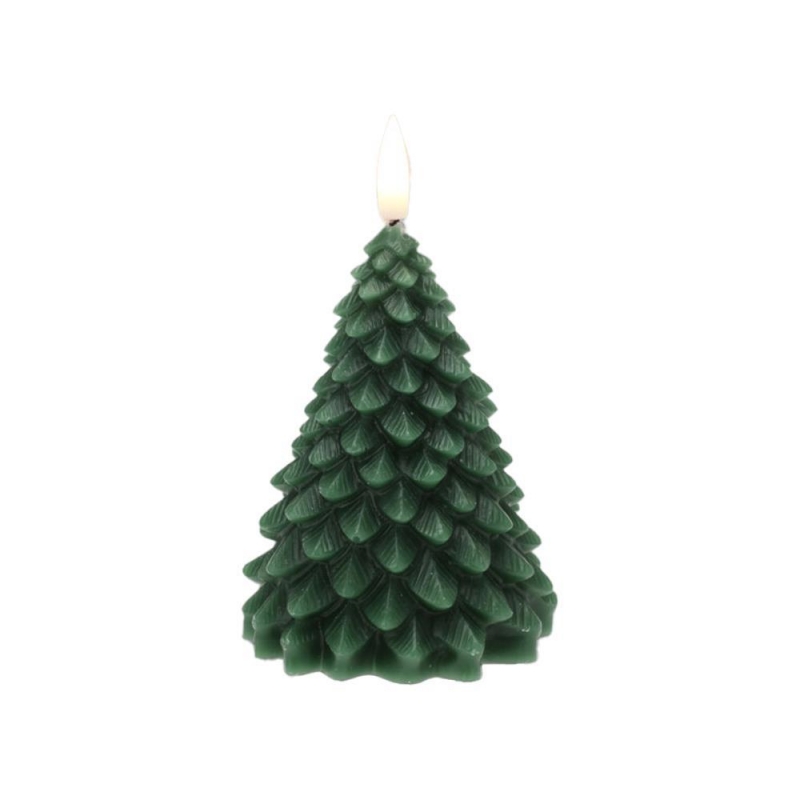 Χριστουγεννιάτικο LED κερί δέντρο πράσινο 17εκ. Χριστουγεννιάτικο LED κερί δέντρο πράσινο 17εκ.