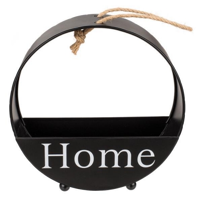 Κασπώ μεταλλικό στρογγυλό HOME μαύρο 21,8x8,2x22,4εκ. Κασπώ μεταλλικό στρογγυλό HOME μαύρο 21,8x8,2x22,4εκ.