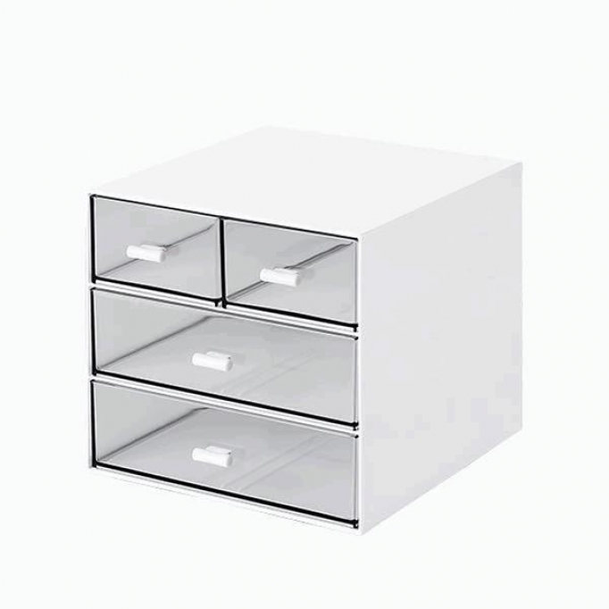 Organizer με 4 συρτάρια Y14,6x15,5x17,6εκ. λευκό