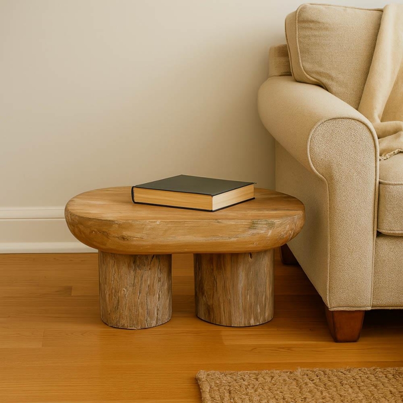 Τραπεζάκι Nextdeco μασίφ ξύλο teak Υ23×28×22εκ.