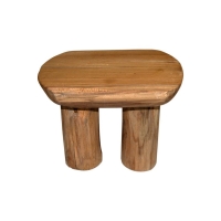 Σκαμπό διακοσμητικό Nextdeco μασίφ ξύλο teak Υ23×28×22εκ.