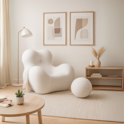 Compressed πολυθρόνα Nextdeco λευκή 102x120xΥ92εκ. Compressed πολυθρόνα Nextdeco λευκή 102x120xΥ92εκ.