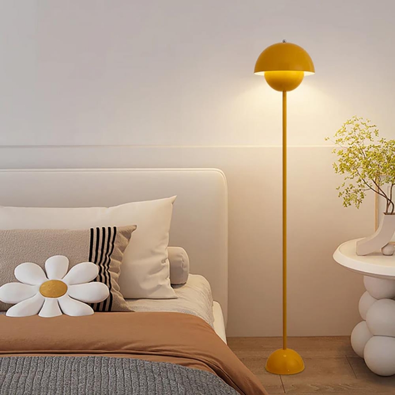 Φωτιστικό δαπέδου Nextdeco LED μεταλλικό κίτρινο Υ165εκ.