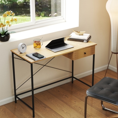 Γραφείο ξύλινο μεταλλικό Nextdeco με συρτάρι Υ76x100x48εκ. Γραφείο ξύλινο μεταλλικό Nextdeco με συρτάρι Υ76x100x48εκ.