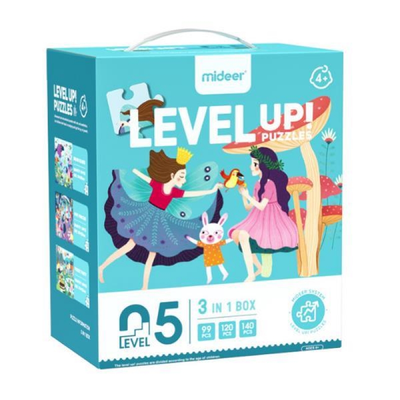 Mideer παζλ 3 σε 1 - Level Up 5 "Magic World" 99,120 - 130τμχ Mideer παζλ 3 σε 1 - Level Up 5 "Magic World" 99,120 - 130τμχ