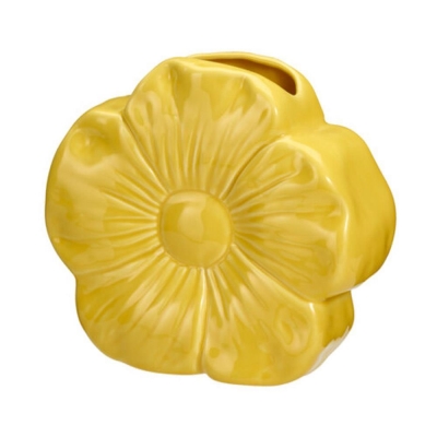 Βάζο λουλούδι πορσελάνινο κίτρινο 22×7,5×19,2εκ.