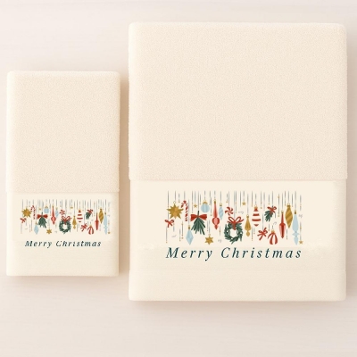 Σετ χριστουγεννιάτικες πετσέτες Merry Christmas 100% βαμβάκι πεννιε 500gsm Σετ χριστουγεννιάτικες πετσέτες Merry Christmas 100% βαμβάκι πεννιε 500gsm