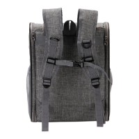 Τσάντα μεταφοράς κατοικιδίων μαύρη με δίχτυ Υ42×34×28εκ.