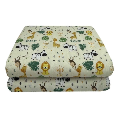 Κουβερλί παιδικό safari - zoo από 100% βαμβάκι 160x250εκ. Κουβερλί παιδικό safari - zoo από 100% βαμβάκι 160x250εκ.