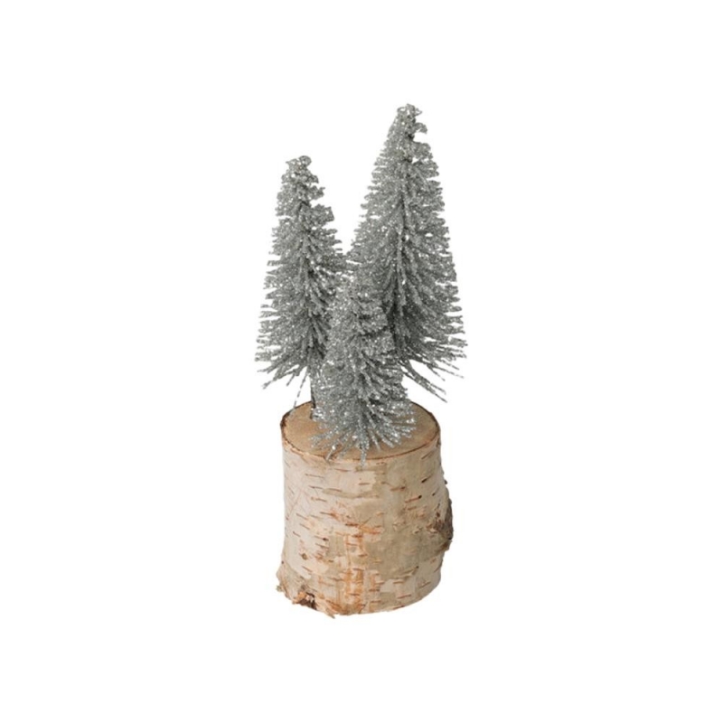 Χριστουγεννιάτικο διακοσμητικό δεντράκι ασημί 15εκ. Χριστουγεννιάτικο διακοσμητικό δεντράκι ασημί 15εκ.