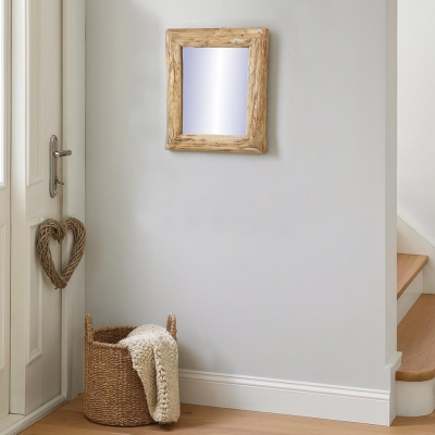 Καθρέφτης ορθογώνιος Nextdeco ανακυκλωμένο ξύλο teak Υ40xM31xΠ3εκ