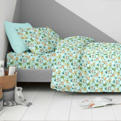 Σετ παιδικά σεντόνια μονά jurrassic από 100% βαμβάκι 170x260εκ. Σετ παιδικά σεντόνια μονά jurrassic από 100% βαμβάκι 170x260εκ.