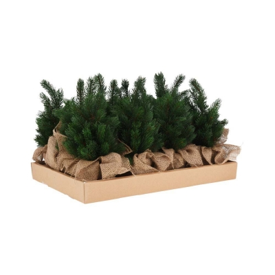 Δεντράκι μικρό χριστουγεννιάτικο με λινάτσα 30εκ.