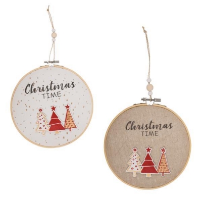Χριστουγεννιάτικο διακοσμητικό τελάρο Ø17x2εκ. σετ 2 τεμαχίων Χριστουγεννιάτικο διακοσμητικό τελάρο Ø17x2εκ. σετ 2 τεμαχίων