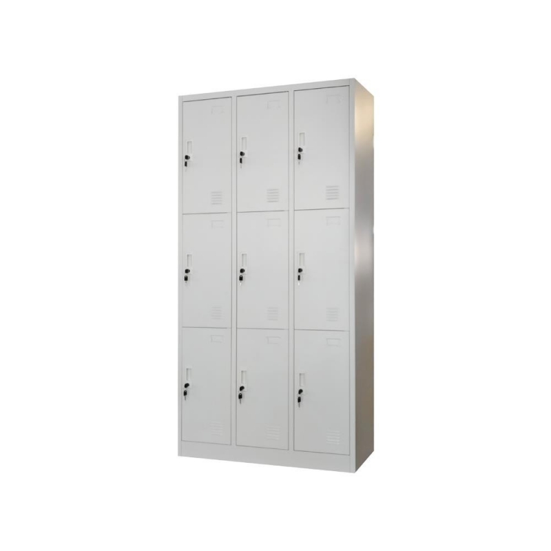 Ντουλάπι μεταλλικό Nextdeco 9 πόρτες με κλειδιά Υ185x90x40εκ.
